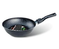 Pensofal BioStone Wok mit abnehmbarem Griff, Aluminium, schwarz, 28 cm