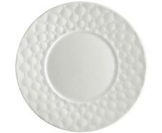 Ambition 29164 Dessertteller Glamour 20,5 cm Essteller Kuchenteller Frühstückteller Porzellan Spülmaschinenfest modern elegant stapelbar weiß