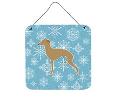Caroline s Treasures Winter Schneeflocke Italienisches Windspiel Wand oder Tür Aufhängen Prints bb3514ds66, Multicolor, 15,2 x 15,2 cm
