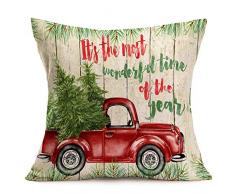 Hopyeer Kissenbezüge, Sommerpalmenblätter, dekorativer Überwurf, Vintage, Holz, Baumwolle, Leinen, Tropische Pflanzen, für draußen, Couch Sofa, Zuhause, quadratisch, 45,7 x 45,7 cm Mc-Wonderful