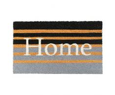 Rugsmith Home Striped Coir Doormat Fußmatte, Kokosfaser, grau, 18 x 30