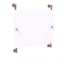 Allied Brass Carolina Crystal Landscape Rectangular Frameless Rail Mounted Mirror Wandspiegel, Antikkupfer