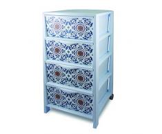 BELLI E FORTI Schön und stabil Kommode aus Polypropylen, weiß, groß