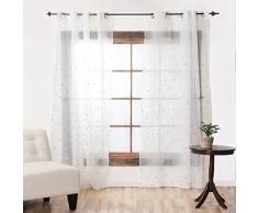 LinenTablecloth Tischdecke, Leinen, 142 x 244 cm Vorhang, gepunktet, Blau