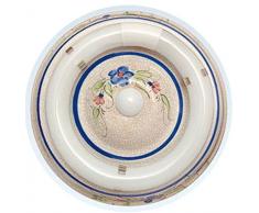 109/22/S/AZ – Deckenleuchte aus Keramik, rund, Farbe: Blau, elektrisch, ohne Schlauch – 22 W