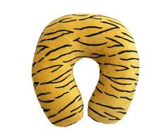 Worlds Best Nackenkissen aus weicher Mikrofaser 12 x 13 x 4 Tiger