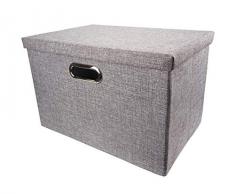 Lanscoe Faltbarer Aufbewahrungskorb, Aufbewahrungskorb, Regal, Bücherregal, Box für Home Office Design D-Gray Small