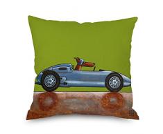 H Design Werfen Kissenbezug Dekorative Durable Kissenbezug 18 x 18 Süße Hunde Fahrzeuge Serie Kissen Fall versteckter Reißverschluss Home Decor Fall Winter Sofa Couch Schlafzimmer Wohnzimmer 18 x 18 Dogveh5