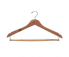 Household Essentials CedarFresh 26340 Red Cedar Wood Clothes Hangers | Locking Trouser Bar and Swivel Hook | Set of 4