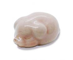 WitnyStore Piggy Sleepy Keramik Miniatur Tiny Pig Figuren Süße Tier Sammlerstücke Geschenke