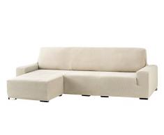 Eysa Cora bielastisch Sofa überwurf Chaise Longue kurzer arm Links, frontalsicht, Farbe 00-Ecru, Polyester-Baumwolle, 39 x 35 x 19 cm