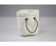 B&P Italia Wäschesack, Griff aus Baumwolle 60cm Bianco