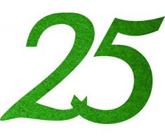 Petras Bastel News Streudeko, Fliz, Tannengrün, 18 x 12 x 3 cm, 25-Einheiten