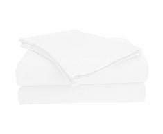 Posh Home „Woven with Love“ Bettwäsche-Set für Doppelbett, 100% gebürstete Baumwolle, atmungsaktiv, für alle Jahreszeiten, Doppelbetten, Doppelbettgröße, Blau Full weiß