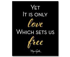 African American Expressions CHWP-37 Wandtafel mit englischer Aufschrift Love Sets Us Free (25 x 30,5 x 1,8 cm)