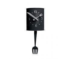 PERAGA Wanduhr mit Pendel, Schwarz