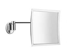 INDA Hotellerie Wandspiegel mit Gelenkarm, Messing, verchromt, 26 x 20 x 20 cm Bild 26 x 20 x 20 cm verchromt