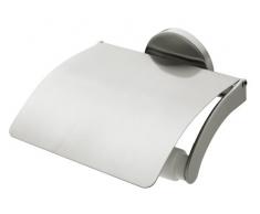Bisk Virginia Toilettenpapierhalter zur Wandmontage, mit Abdeckung, gebürstetes Nickel