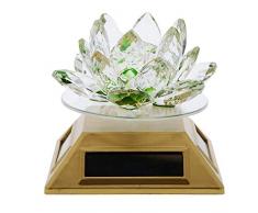 ZYHW Kristall-Lotus-Armaturenbrett-Dekoration, Zubehör, Statue, Auto, Ornament, Spielzeug, Zuhause, Büro, Schreibtisch Dekoration blau