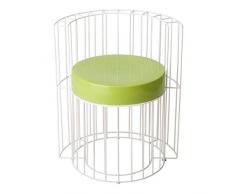 Emissary Home & Garden 25415WT/AG Hocker, weiß/grün