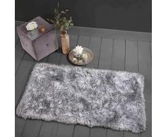 Sienna Extra Shaggy Teppich, 9 cm, silberfarben, 120 x 170 cm, Grau, 120 x 170 cm