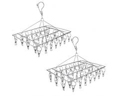 Tosnail Kleiderbügel aus Edelstahl, 2 Stück