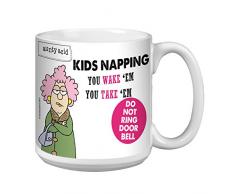 Tree-Free hellwach Aunty Acid Kids Kaffeebecher aus Keramik, Mehrfarbig, 591 ml