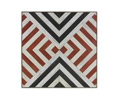 Urban Trends Parkett verspiegelt Triangle Lath Muster Wand Art, weiß/braun