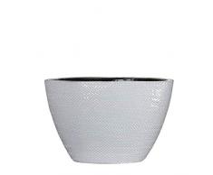 MICA Decorations Gabriel Blumentopf, Keramik, Weiss, L 30 x B 13 x H 21cm