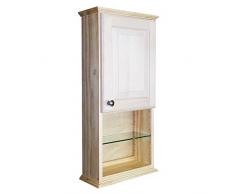 WG Wood Products Driscoll Serie Hängeschrank mit 30,5 cm offenem Regal und 8,9 cm tiefem Innenbereich, 76,2 cm, unlackiert