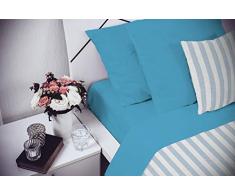 Elegant Italian Bed Linen Bettwäsche, Sky blau, 100% Mikrofaser, DOPPELTE