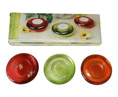 Dependable Teelichthalter, Glas, elegant, 3 Stück