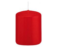 Wiedemann 218307.001 Stumpenkerzen in Cellophan, Wachs, Rot, 6 x 5 cm, 24-Einheiten