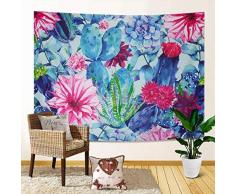 Zeronal Wandbehang mit Weltkarte Kaktus, leicht, Polyester, 150 cm, 130 cm, 150 cm, 198 cm (Weltkarten-Wandbehang) 59 x 79 inch(150cm x 200cm) Cactus01