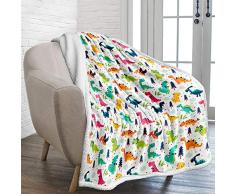Wongs Bedding Bett-Decke, wendbar, für Kinder, Teenager und Erwachsene Twin(60x80) 3D-Dinosaurier
