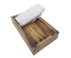 CollectiblesBuy Gästetuch- und Badezimmer-Organizer, luxuriöses Tablett, handgefertigt, 25 x 15 cm