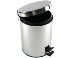 Gedy rund Mülleimer Treteimer, Chrom poliert