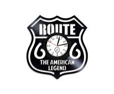 Kovides US Route 66 Vinyl Clock Route 66 Clock 30,5 cm Route 66 Wanduhr Vintage Route 66 Vinyl Wanduhr Geschenk für Papa Neujahr Geschenk Weihnachten Geschenk für Ihn Route 66 Vinyl Schallplatte Wanduhr