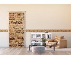 AG Design Selbstklebende Bordüre, 0,14 x 5 m Papier Fototapete, 90x202 cm-1 Teil Beschriftung, Folie, Colorful, 90 x 202 cm