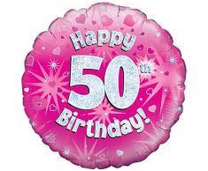Rosa Alter 50 Runde Folienballon (nicht aufgeblasenen)
