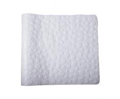 ALL PRIDE Badewannen- und Duschmatte, rutschfest, maschinenwaschbar, Stein-Design, perfekt für Badewanne und Dusche für Kinder, 73,7 x 43,2 cm weiß
