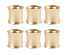 DII Chic Serviettenringe für Dinnerpartys, Hochzeiten, Empfänge, Familienfeiern oder den täglichen Gebrauch, setzen Sie Ihren Tisch mit Stil geschwungen Set of 6 Gold
