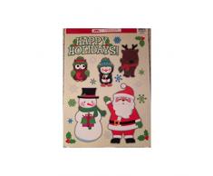 Fensteraufkleber, Motiv Nellies Treasures, Weihnachten, Pflaume 3.5 inches Santa, Owl, Penguin & Snowman