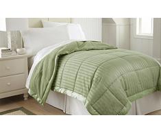 Amrapur Overseas 5DALTBKG Daunendecke Alternative Mikrofaser Wendedecke (Elm Green, Twin)