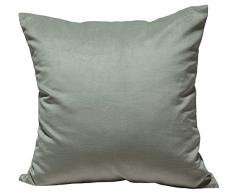 tangdepot Massiv Samt Überwurf Kissen Bezug/Euro Sham/Kissen Sham, Super Luxus Weich Kissen, Viele Farbe & Größe Optionen, Samt, Silber, 61 x 61 cm