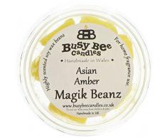 Busy Bee Kerzen asiatischen Bernstein Magik Beanz, gelb, Set von 6