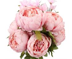Duovlo Künstliche Pfingstrose, Seidenblumen, Vintage, Hochzeitsdekoration, 1 Stück Spring Light Pink