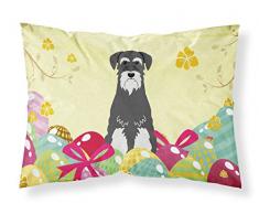 Ostereier Standard Schnauzer Salz und Pfeffer Stoff Standard Kissenbezug