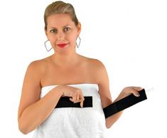 Home-X Handtuchhalter für Badetücher, Strand und Outdoor-Handtücher, elastisches Band, für Zuhause, Fitnessstudio, Schlafsaal, Reisen, Größe S/M (84 x 5 cm)