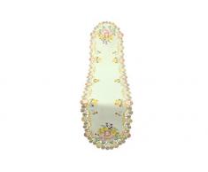 Bellanda 2861-40x160 Oval Tischdecken Polyester, 160 x 40 x 0,50 cm, Beige